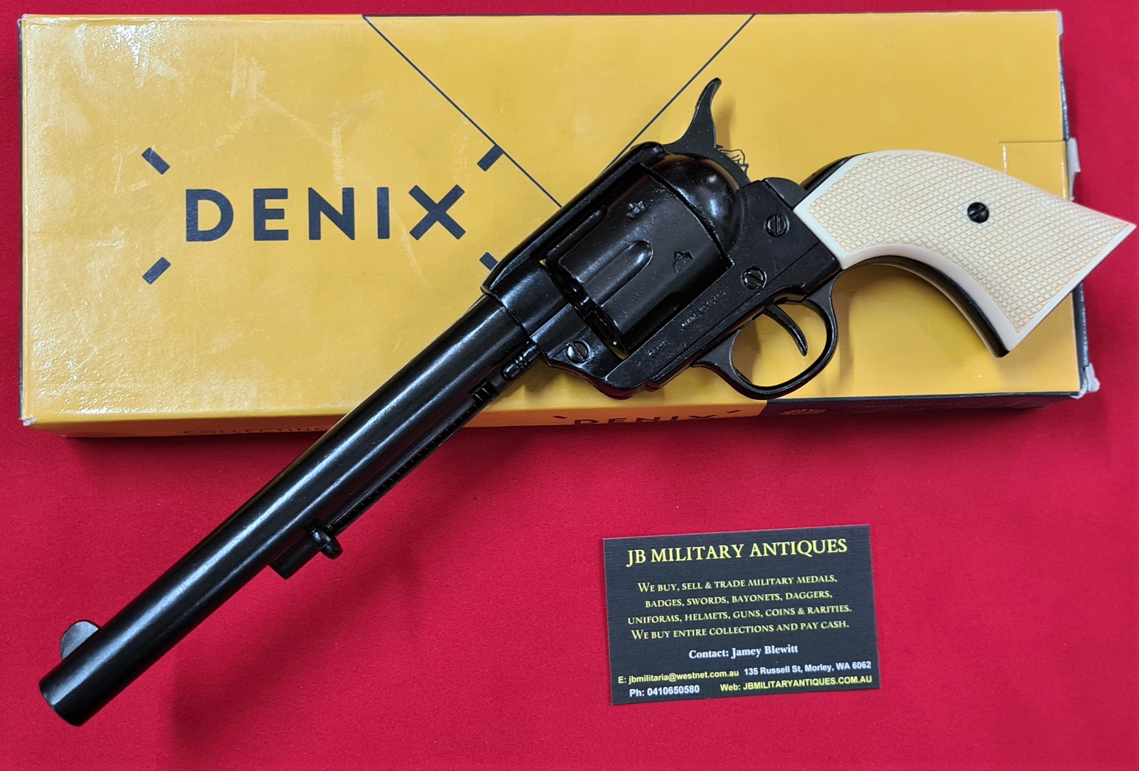 DENIX REPLICA GUN 1873 US EAGLE COLT PEACE MAKER REVOLVER PISTOL