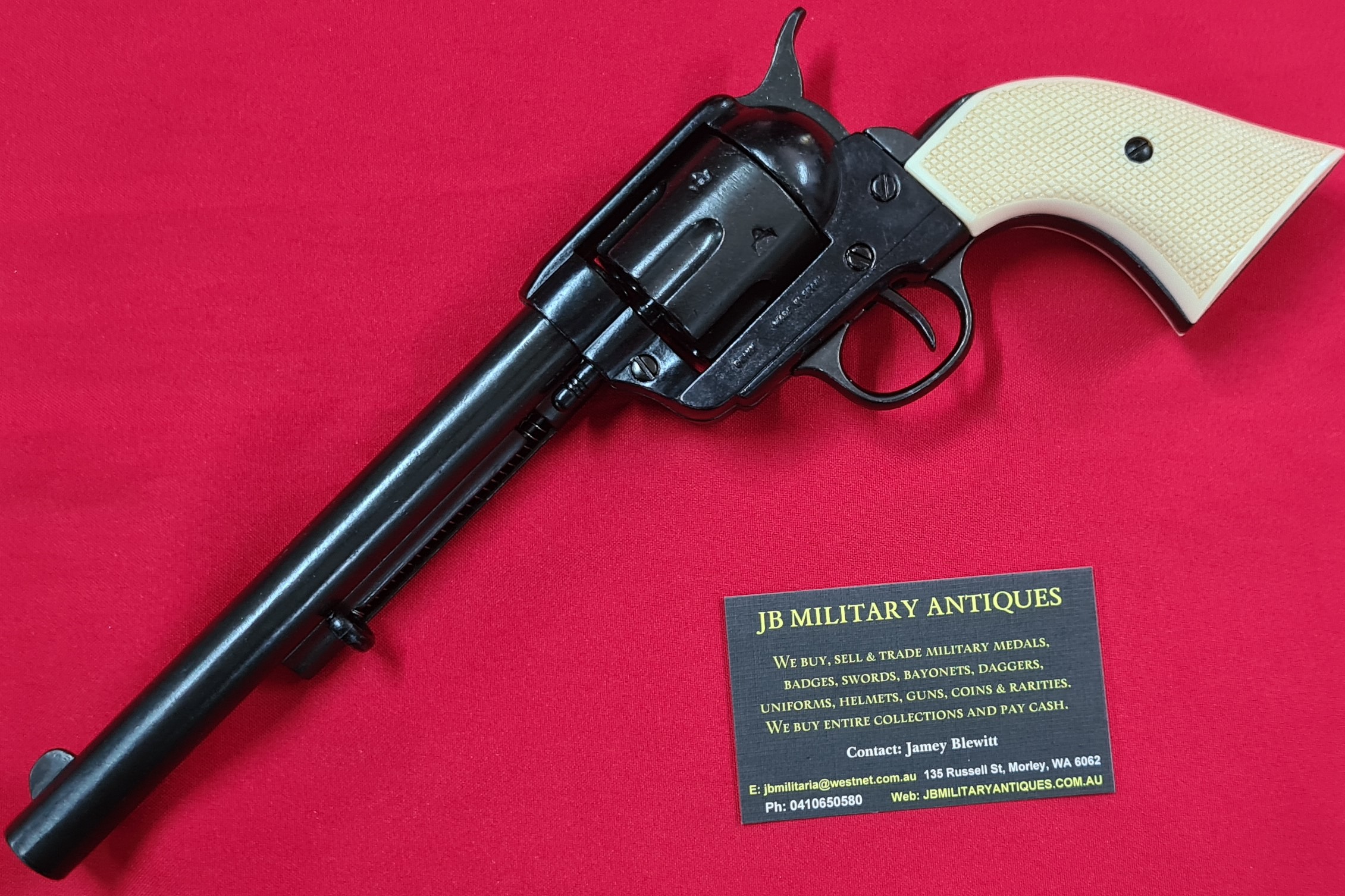 DENIX REPLICA GUN 1873 US EAGLE COLT PEACE MAKER REVOLVER PISTOL - Image 6