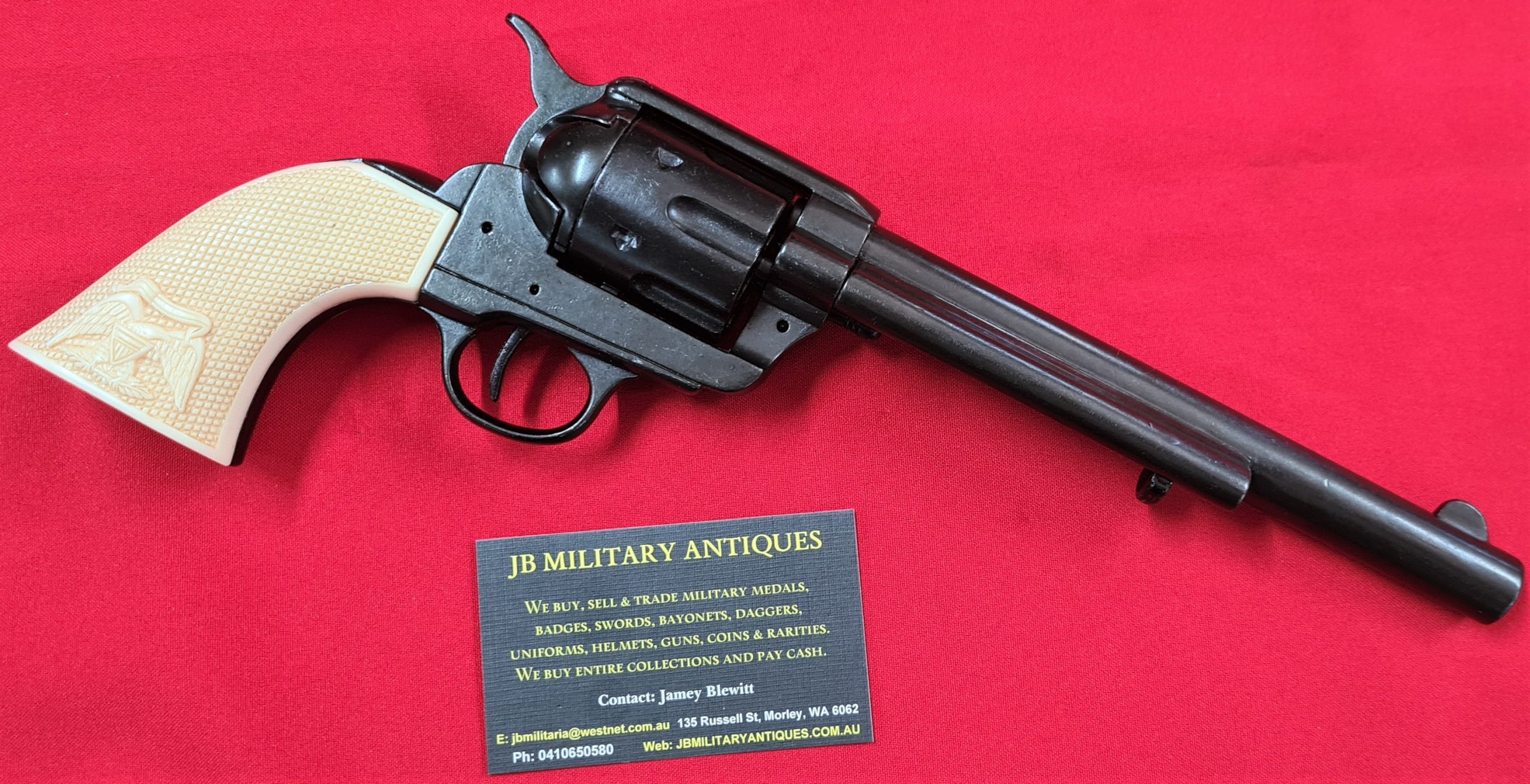 DENIX REPLICA GUN 1873 US EAGLE COLT PEACE MAKER REVOLVER PISTOL - Image 5