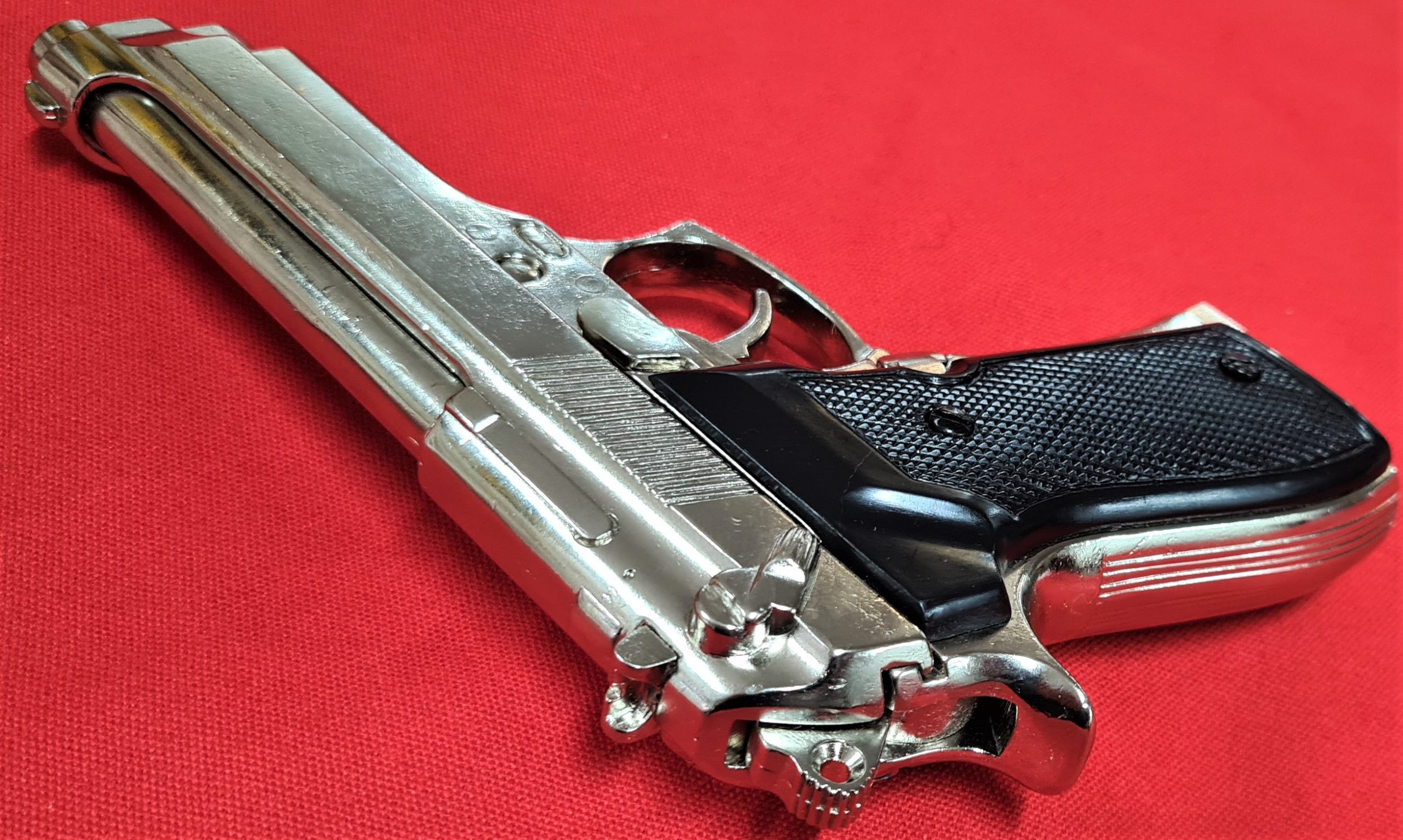 M92 BERETTA 9MM MILITARY MODEL REPLICA PISTOL BY DENIX NICKEL - 1254/NQ - Image 4