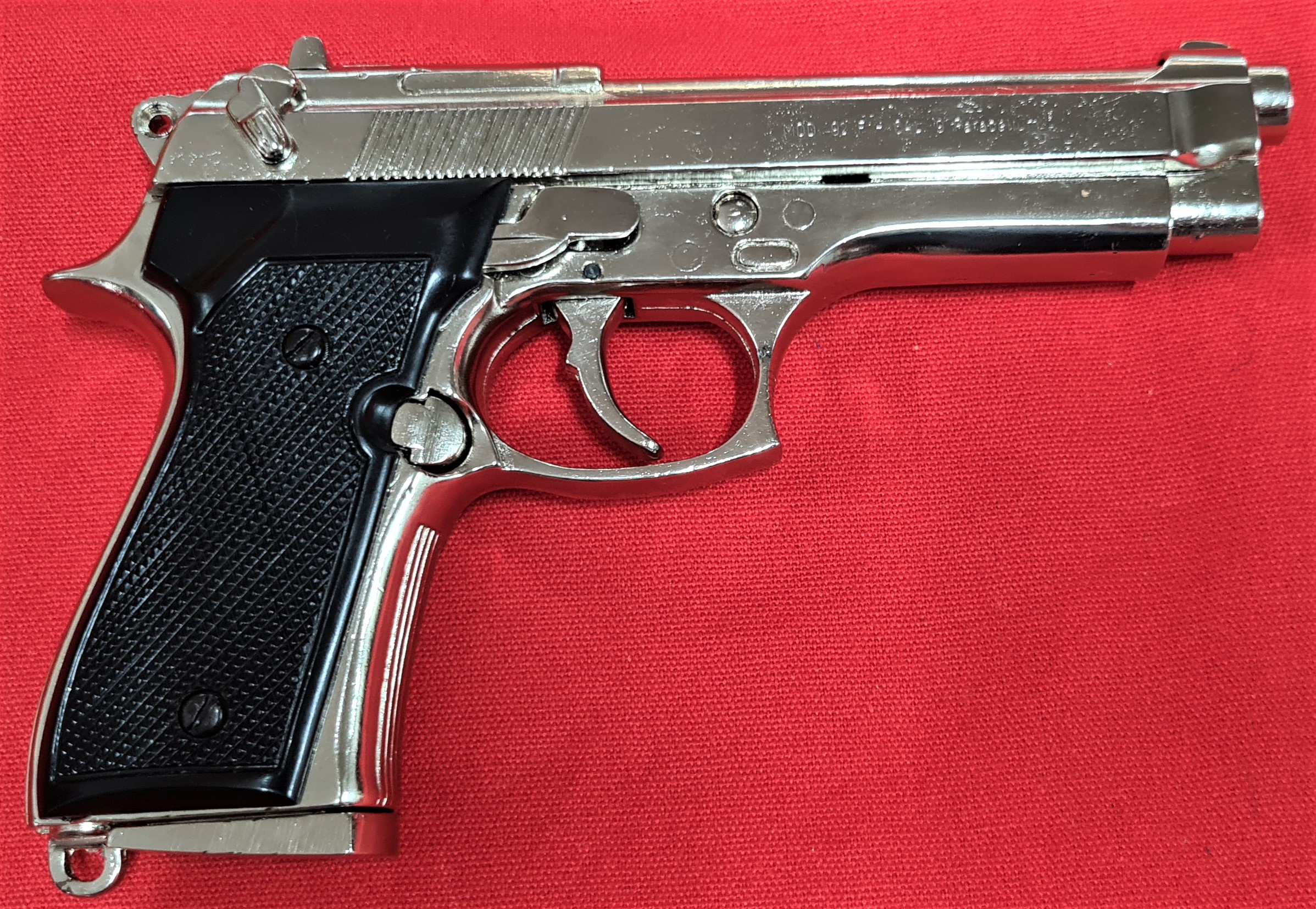 M92 BERETTA 9MM MILITARY MODEL REPLICA PISTOL BY DENIX NICKEL - 1254/NQ - Image 3