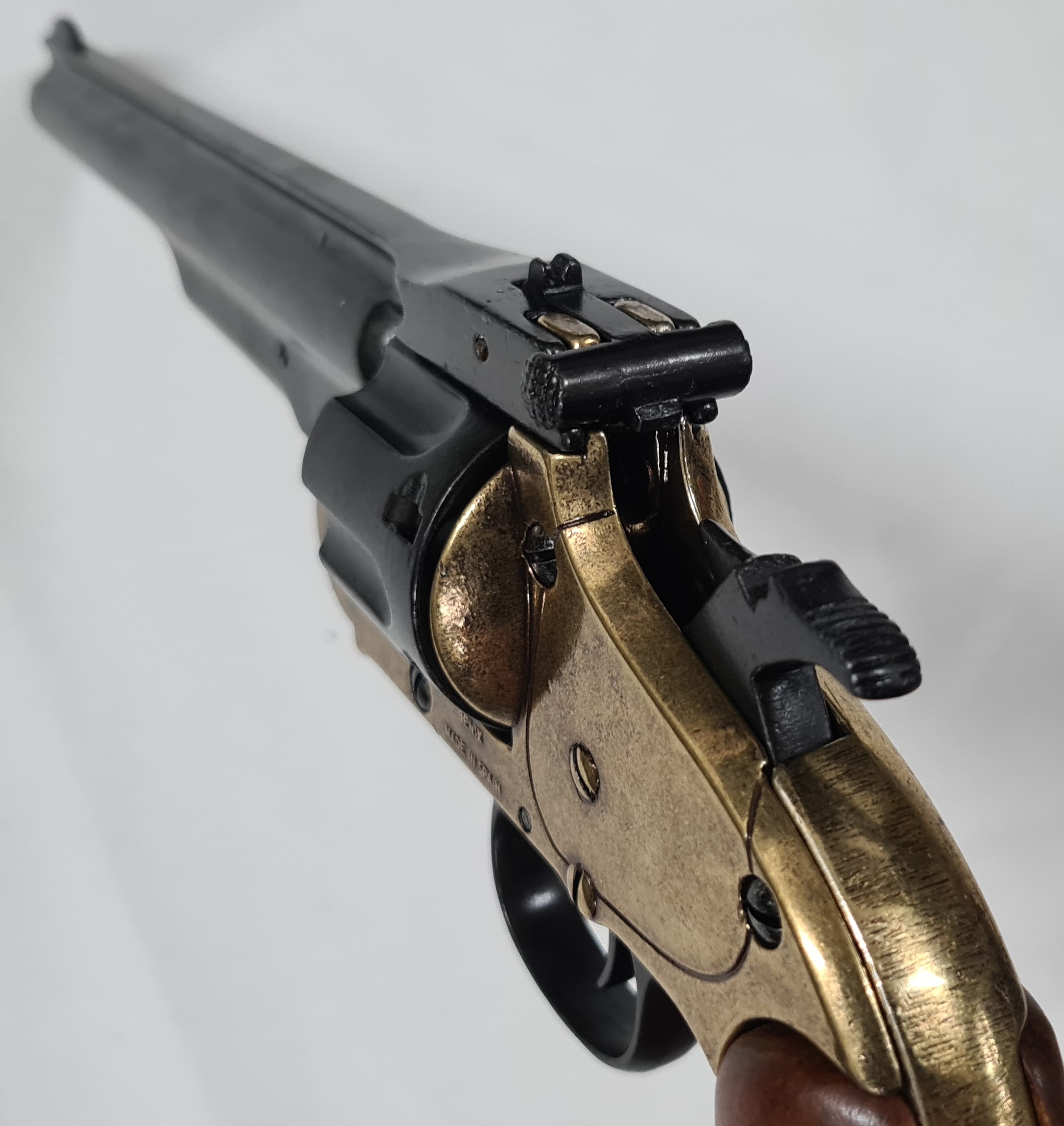 Denix M1869 Schofield Single Action Western Replica Revolver Brass and Black 1008L - Image 6