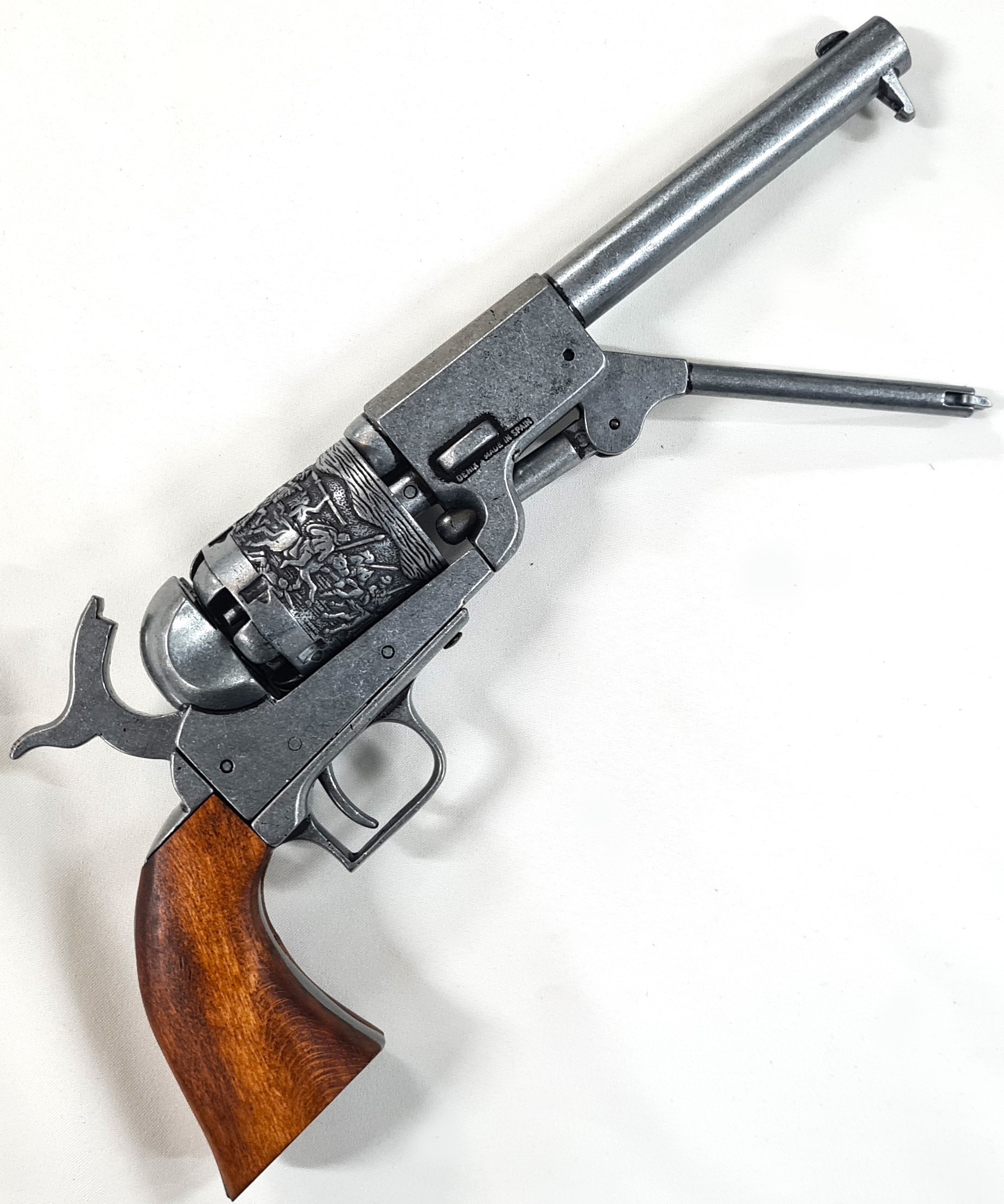 REPLICA DENIX .36 .45 CIVIL WAR 1848 DRAGOON ARMY COLT REVOLVER ETCHED BALL N CAP PISTOL TEXAS RANGERS - Image 2