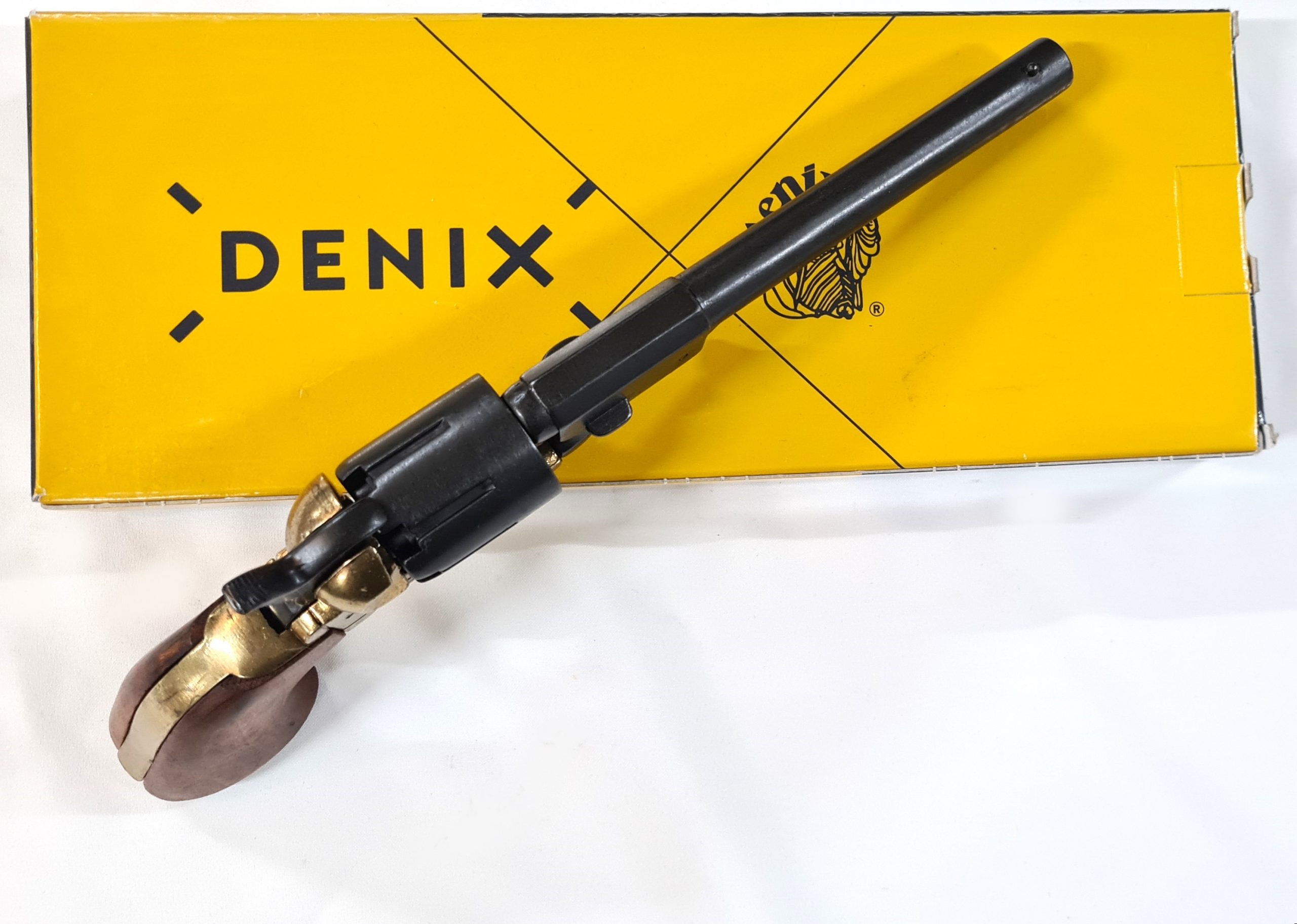 REPLICA DENIX .36 .45 CIVIL WAR 1860 ARMY COLT REVOLVER CIVIL WAR BALL N CAP PISTOL BRASS & BLUED - Image 3