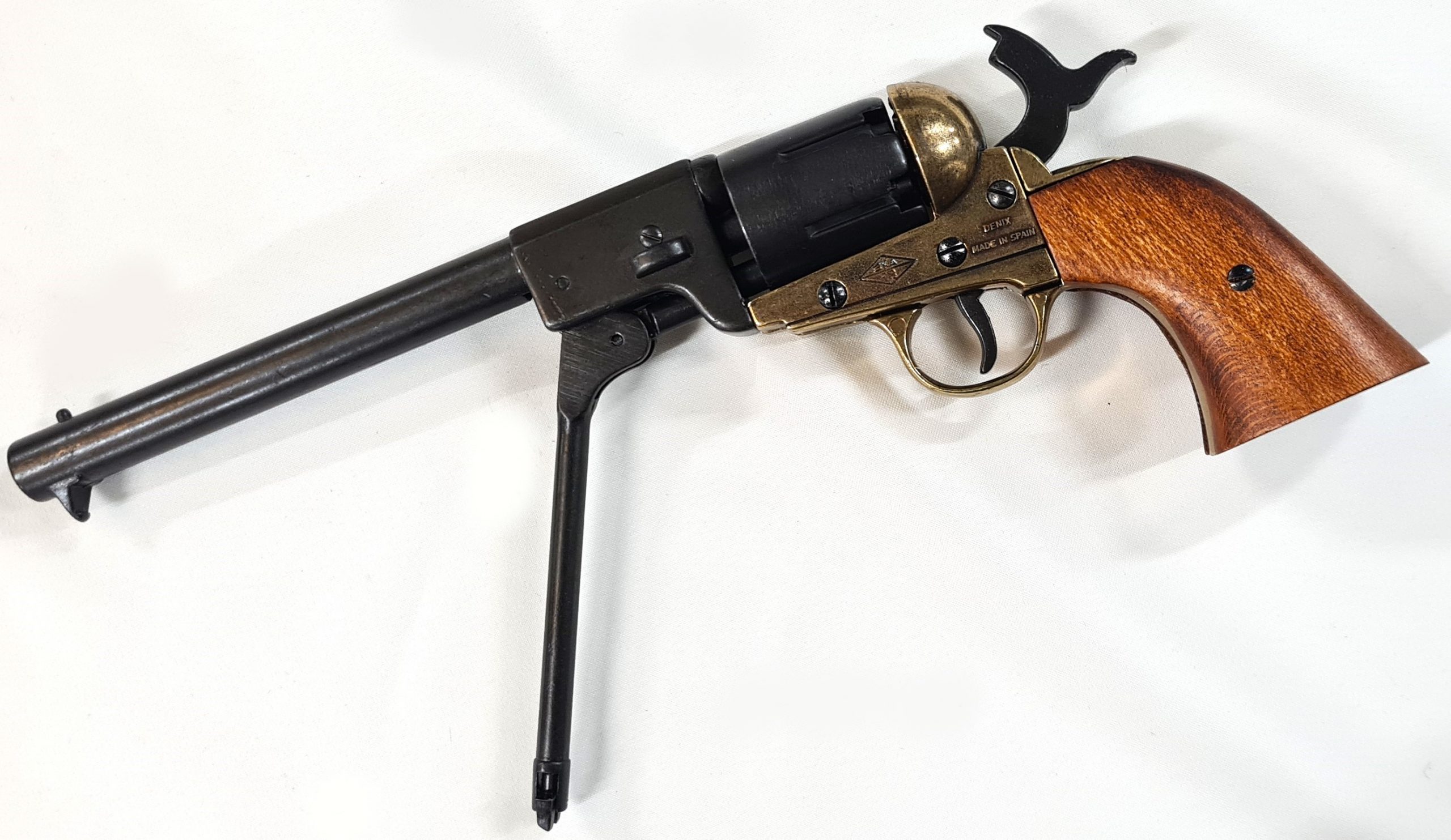 REPLICA DENIX .36 .45 CIVIL WAR 1860 ARMY COLT REVOLVER CIVIL WAR BALL N CAP PISTOL BRASS & BLUED - Image 5