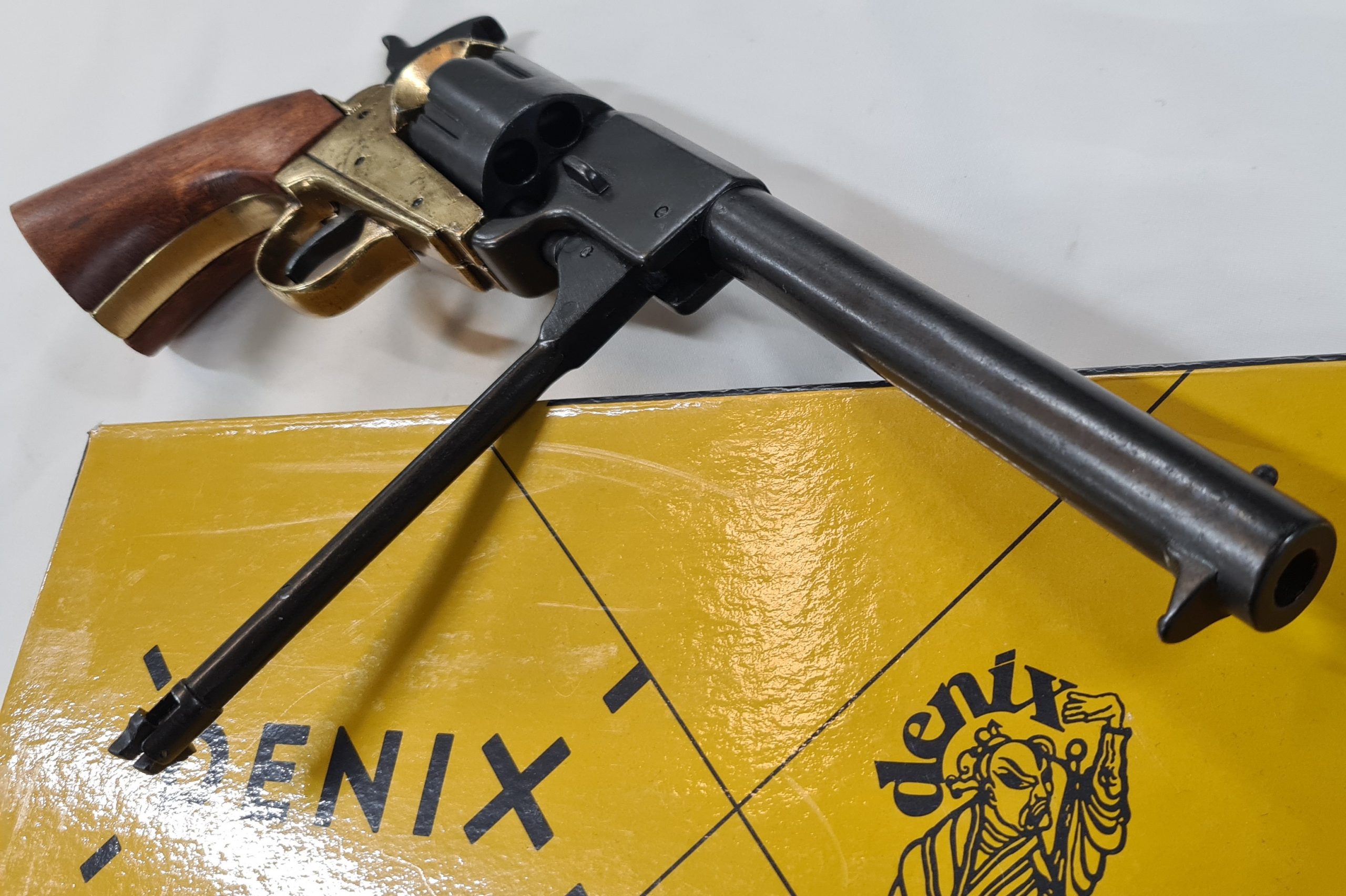 REPLICA DENIX .36 .45 CIVIL WAR 1860 ARMY COLT REVOLVER CIVIL WAR BALL N CAP PISTOL BRASS & BLUED - Image 6