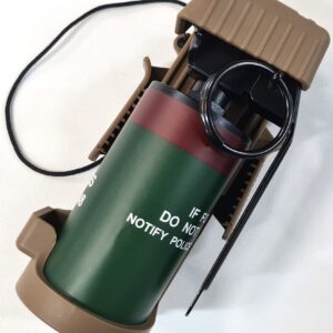 REPLICA FLASH BANG US AUSTRALIAN ARMY TOY GRENADE COSPLAY with holder , tan