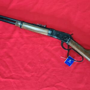 KOLSER WESTERN LEVER ACTION REPLICA RIFLE WINCHESTER WITH LADDER SIGHT USA 1892 BLACK WITH FAUX WOOD HANDLE & STOCK - LARGE LOOP