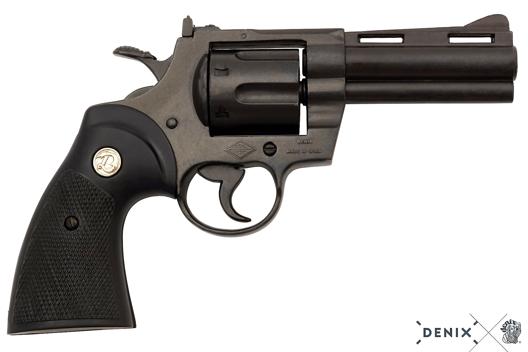 DENIX REPLICA GUN COLT PYTHON 357 MAGNUM REVOLVER PISTOL 4 INCH MODEL - 1051