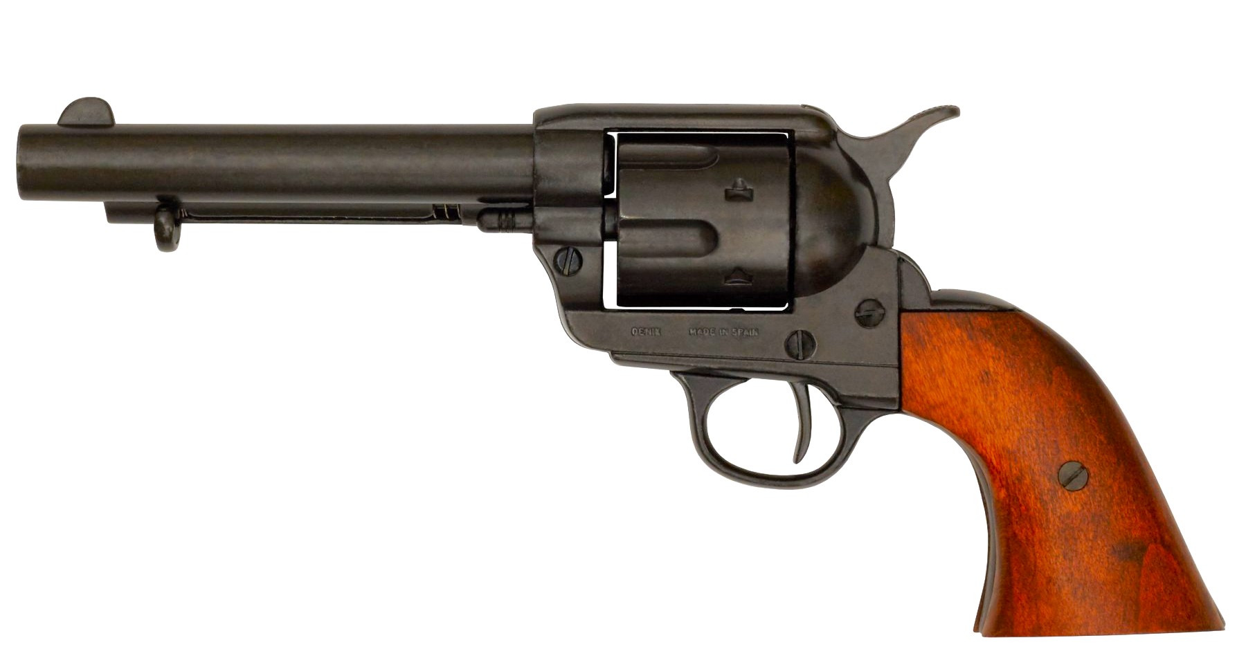 DENIX REPLICA GUN 1873 QUICK DRAW COLT PEACE MAKER REVOLVER PISTOL IN BLACK - 1186/N - Image 2