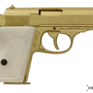 DENIX REPLICA GUN WALTHER PPK JAMES BOND STYLE PISTOL GOLD - 5277