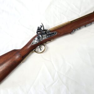 DENIX BRITISH PIRATE BLUNDERBUSS 18TH. C BLACK POWDER MUSKET GUN - GOLD BARREL - 1094/L