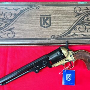 US Western 1851 Colt Navy revolver .36 pistol in brass tone and black with gift box by Kolser, 8751-WL