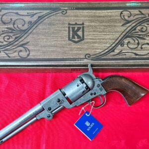 US Western Confederate 1862 Colt Navy revolver .36 pistol in antiqued grey metal with gift box by Kolser 8750-WP