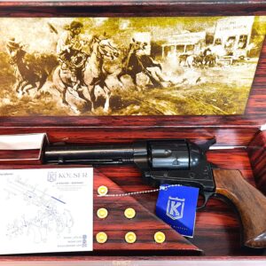 Replica Western Thunderer Revolver with faux wood handle including 6 faux bullet rounds and gift box by Kolser 25cm - Black - 1056-1