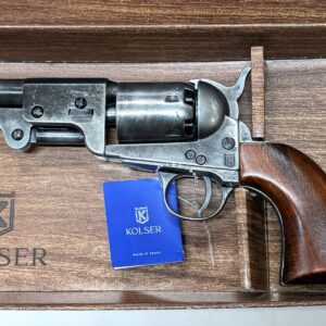 US Western Confederate 1862 Colt Navy revolver .36 pistol in polished grey metal with gift box by Kolser 8750-W