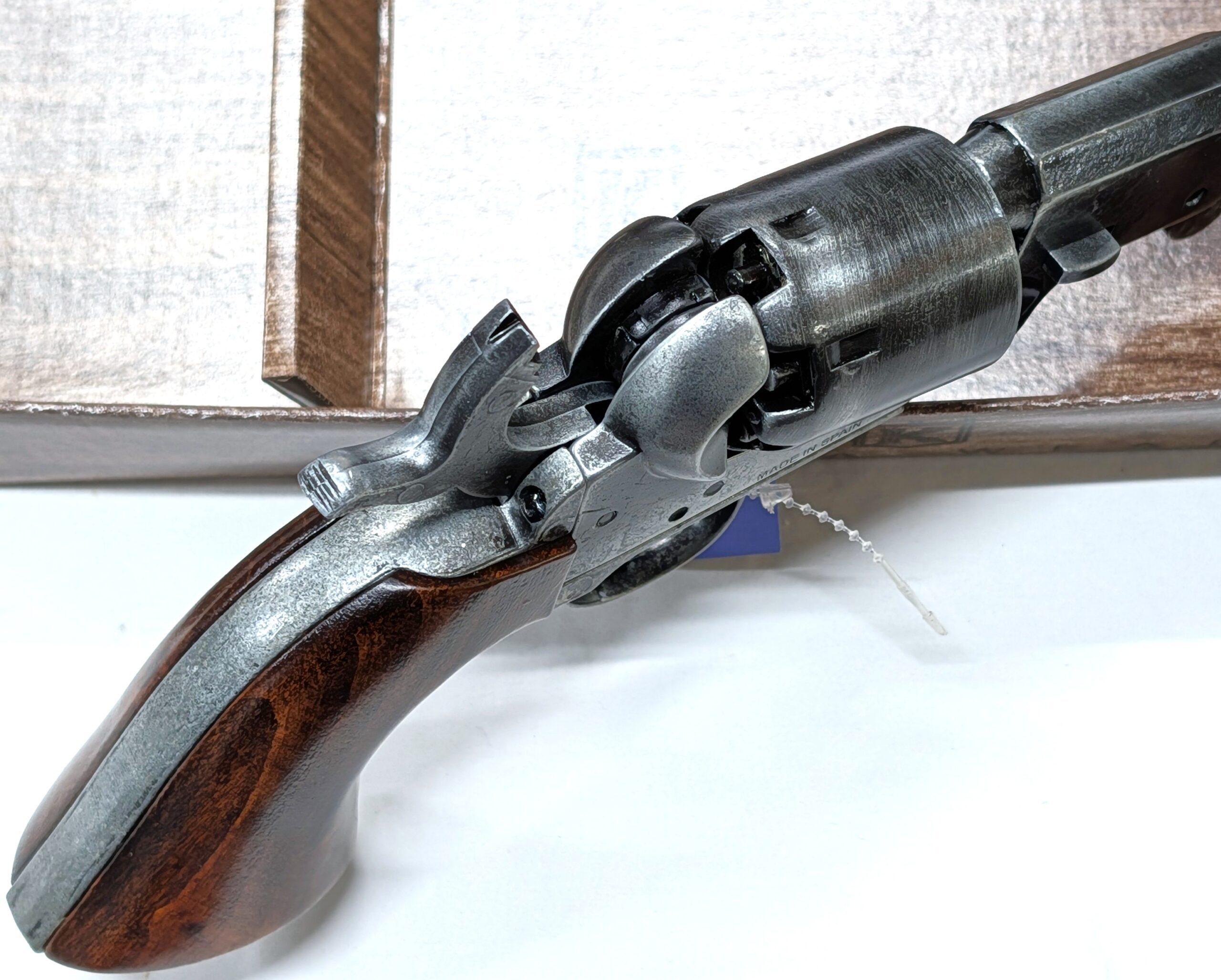 US Western Confederate 1862 Colt Navy revolver .36 pistol in polished grey metal with gift box by Kolser 8750-W - Image 5