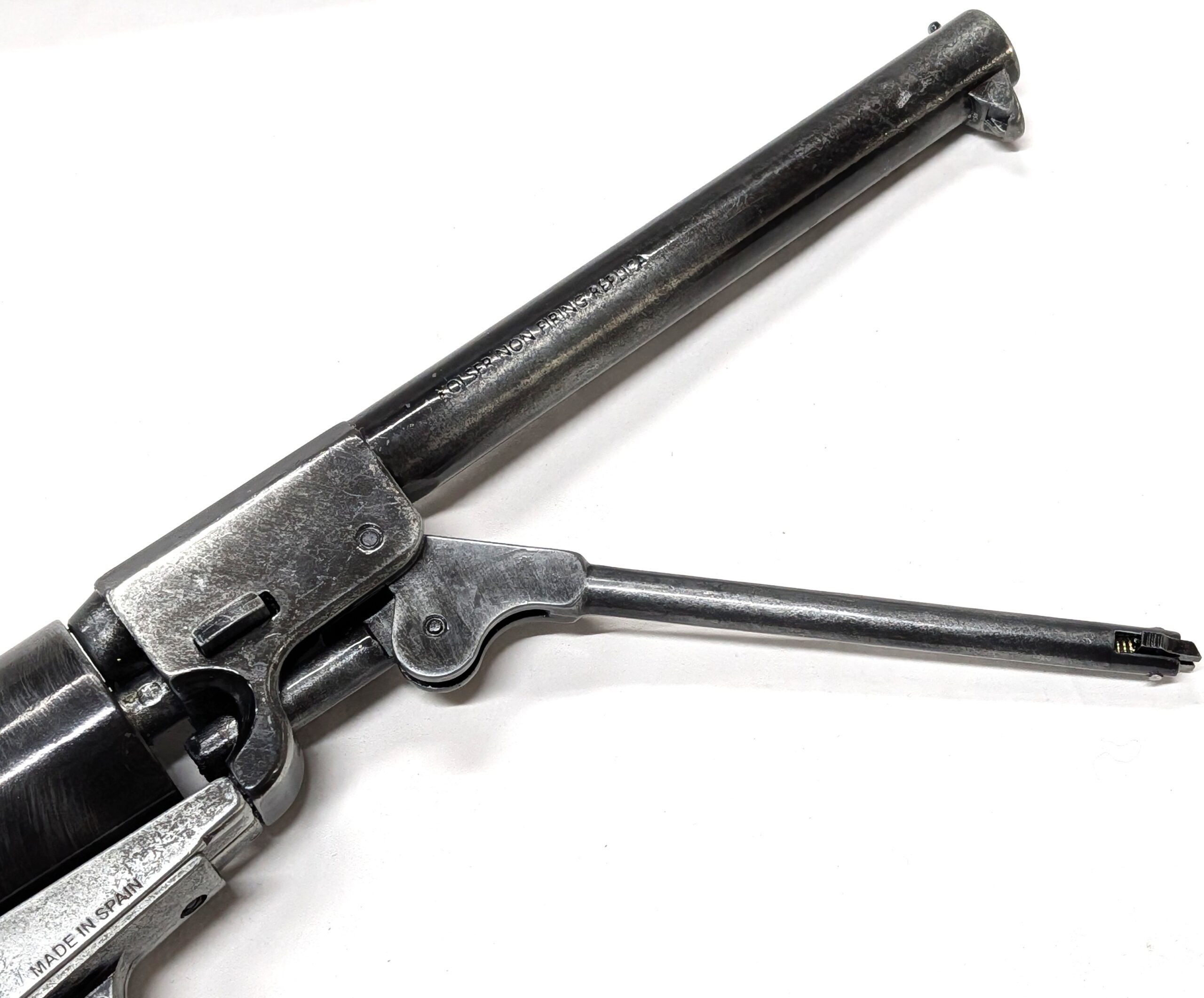 US Western Confederate 1862 Colt Navy revolver .36 pistol in polished grey metal with gift box by Kolser 8750-W - Image 8