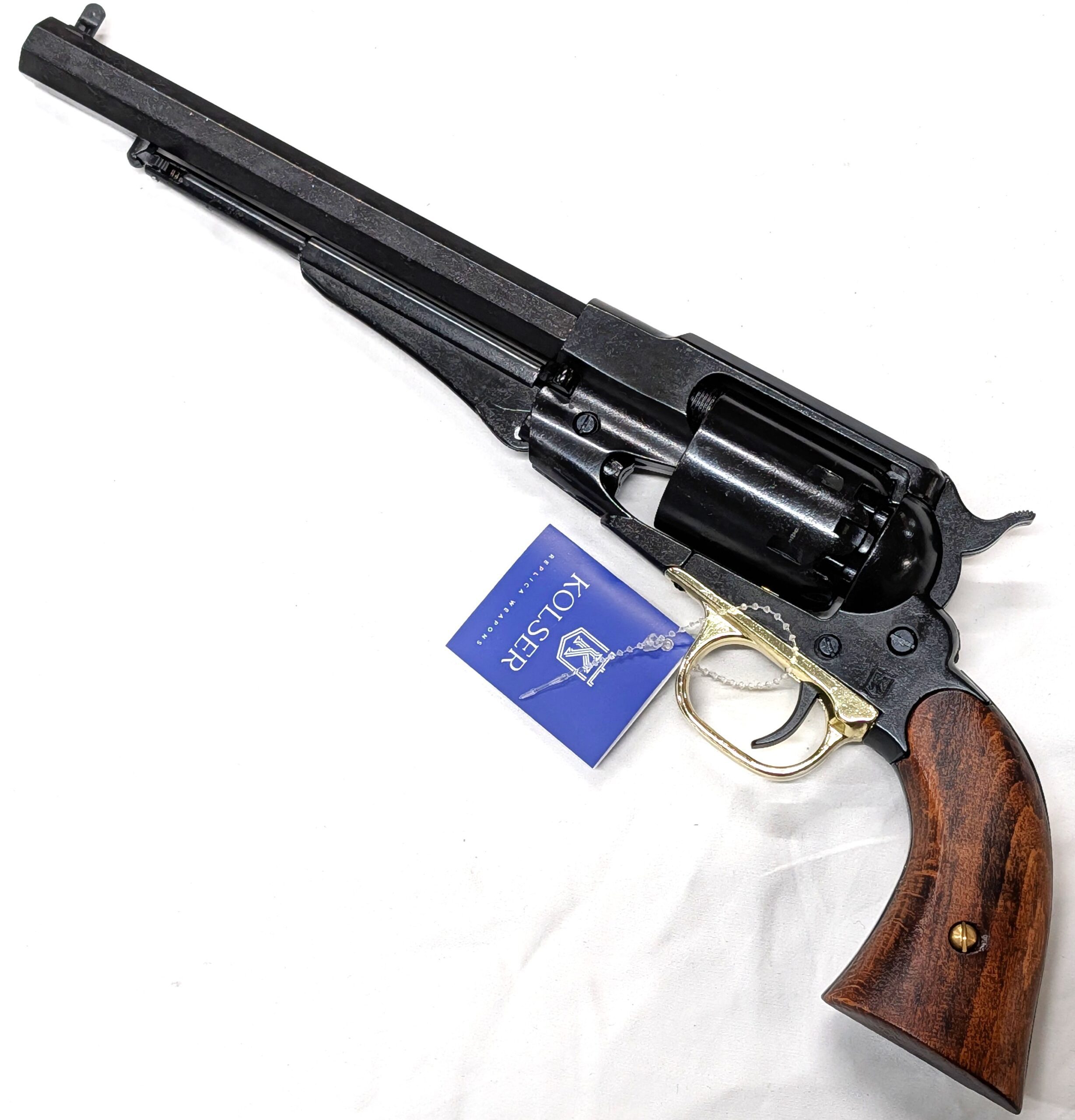 Western Single Action 1858 Remington Revolver pistol with wooden handle by Kolser 8753-W - Image 3