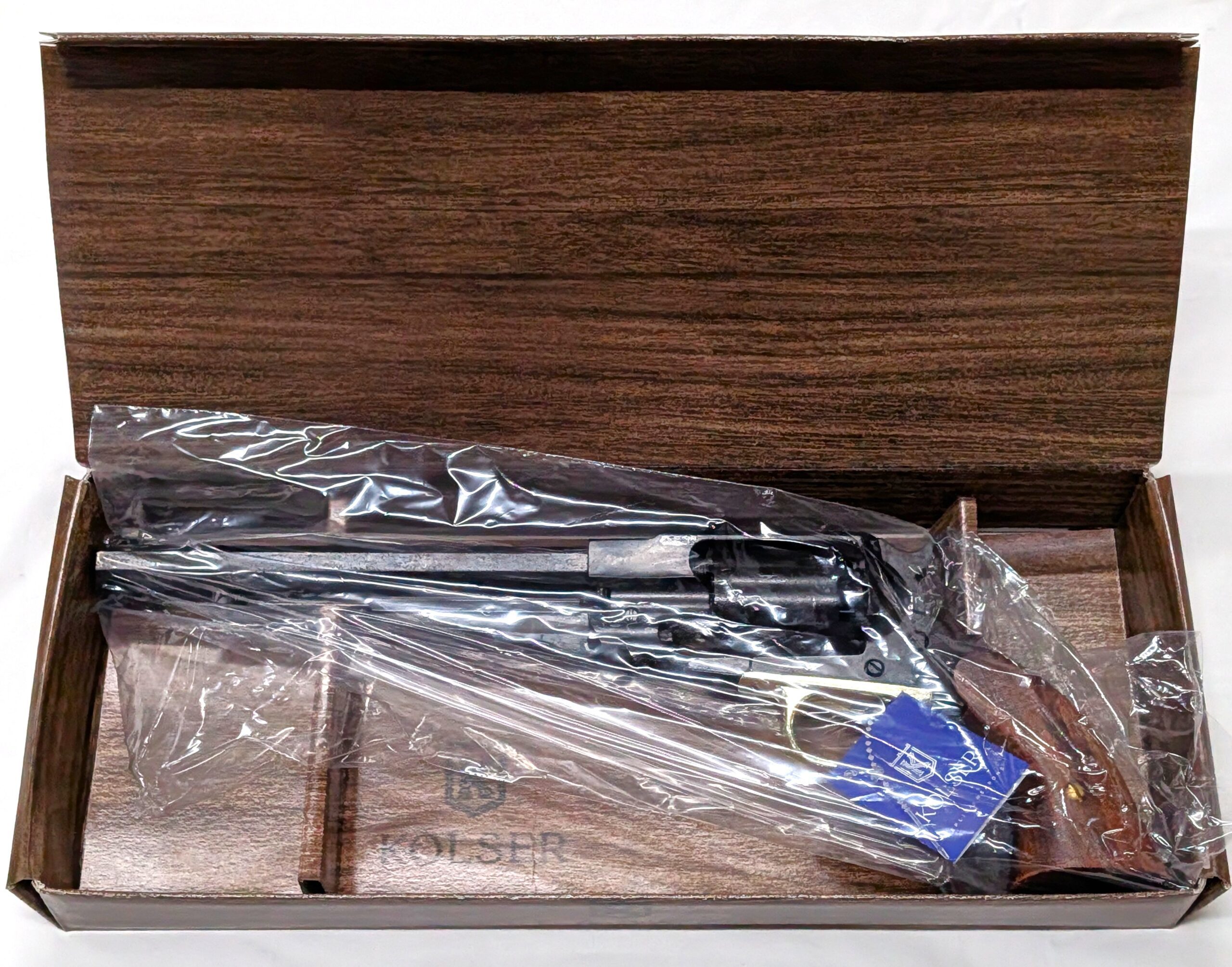 Western Single Action 1858 Remington Revolver pistol with wooden handle by Kolser 8753-W - Image 6