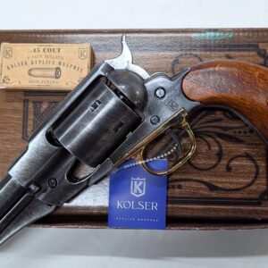 Western Single Action 1858 Converted Remington Revolver pistol with 6 cap gun bullet rounds by Kolser 8754-WO