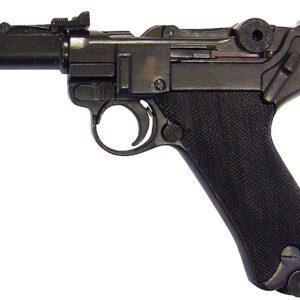 REPLICA WW1 WW2 GERMAN ARTILLERY LUGER P08 PISTOL BY DENIX WITH LONG GUN BARREL 1145