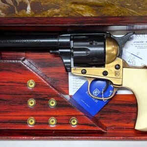Replica Western Thunderer Revolver with bone handle including 6 faux bullet rounds and gift box by Kolser 25cm - Black & Bronze finish - 1056-1ML