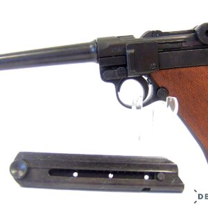 REPLICA WW1 WW2 GERMAN NAVY LUGER P08 PISTOL BY DENIX WITH LONG GUN BARREL M1144